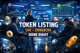 list token on coinmarketcap coingecko with cmc listing token promotion
