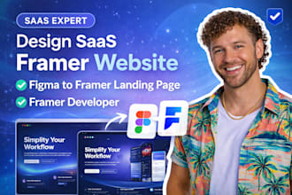 design saas framer website, figma to framer landing page and framer web