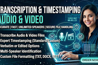 transcribe your audio and video files with accurate timestamps
