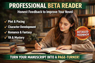 beta read your novel, beta reader for romance fantasy ya with detail feedback