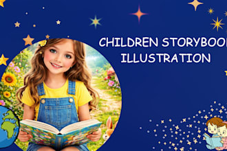 create children story books illustrations and cover