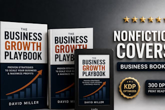 nonfiction book cover design, business book design, ebook, kdp book cover design
