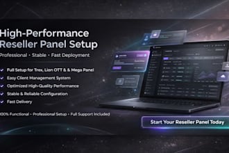 create reseller panel, strong 8k, lion ott, sltv, b1g, mega, trex, reseller web