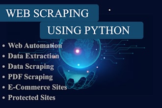 do python web scraping,extract valuable data from any website and automate tasks