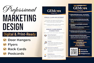 design flyer and door hanger for home maintenance, cleaning, handyman, and pet