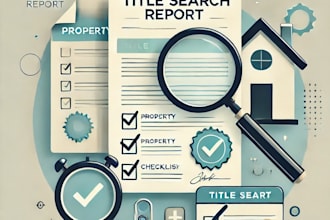 provide stamped legal opinion and property title search report