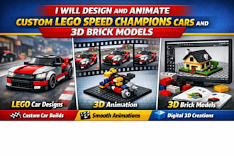 lego speed champions cars and 3d brick models lego moc 3d model art