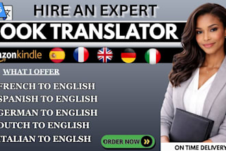 do book translator of french, german, italian, english to any language