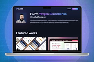 professional modern carrd landing page and portfolio