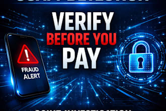 detect online scams and verify people or businesses