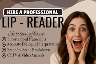 lip read and decode your silent video or low audio videos