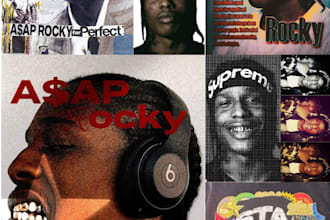 poster design, hip hop design,collage design, album cover,