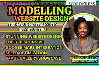 modeling site design model portfolio site personal brand site agency ready site