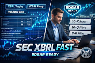 do sec edgar filing and xbrl tagging for 10k 10q 8k financial reports