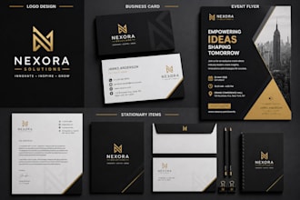 design modern business card and stationary item