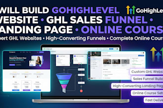 gohighlevel website ghl sales funnel gohighlevel landing page ghl online course