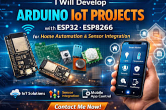 develop and optimize arduino and esp32 iot firmware for smart devices