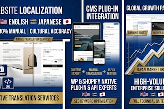 do english to japanese translation and japanese to english website localization
