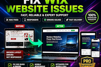 fix wix website issues, wix bug fix, wix errors, wix support
