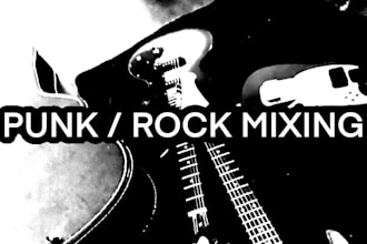 mix your punk or rock song clean and powerful