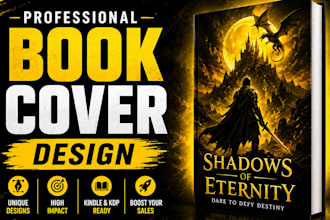 do fantasy ebook cover art, kindle cover, paperback cover, KDP book cover design