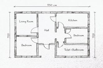 convert your hand drawn floor plan into a clean cad dwg