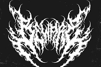 design death metal, black metal, brutal, slamming logo