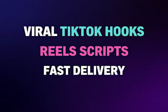 write viral tiktok and instagram reels hooks for your niche