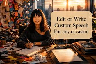 edit, rewrite, or write a custom speech for any occasion