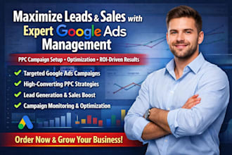 set up and manage your google ads, PPC campaigns to maximize leads and sales