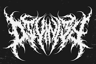 design a powerful death metal or rock logo