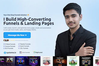build systeme io funnel, website and automation