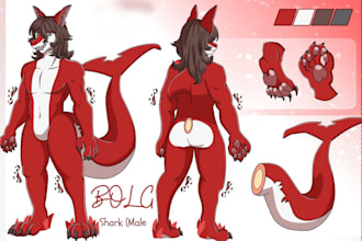 draw furry ref sheet anthro nsfw furry reference sheet oc fursona ref sheet
