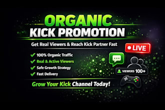 do organic kick promotion for kick viewers kick partner