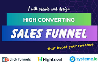 design clickfunnels sales funnel, ghl funnel, clickfunnels landing page, website