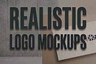 create realistic premium logo mockups and brand presentation