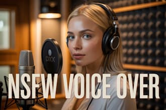 record a professional british female voice over nsfw voice acting