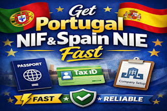 get portugal nif and spain nie fast with tax representation