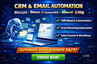 setup bitrix24 crm brevo convertkit mailerlite automation expert integration CRM