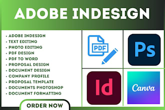 do high quality edit, design, format your documents photoshop in adobe indesign