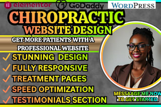 chiropractor site design clinic site design patient booking medical website