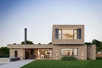 remodel house exterior, interior cgi rendering, architect floor plan,brick house