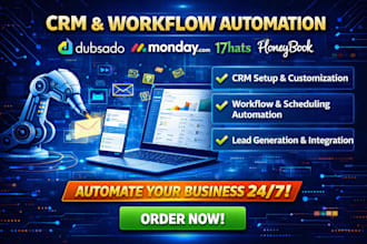 setup dubsado mondaycom crm account 17hats acuity scheduling basecamp bonsai CRM