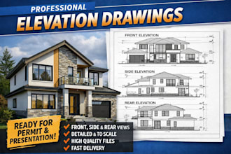 create professional architectural elevation drawings