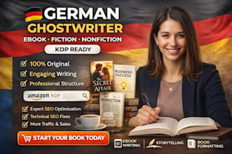 be your native german ghostwriter for ebooks, fiction and KDP books