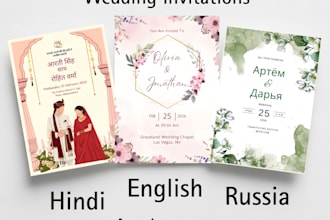 design modern wedding invitation
