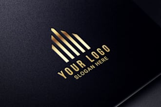 design luxury real estate, property business logo