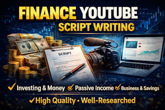 write you a finance video script for your youtube channel