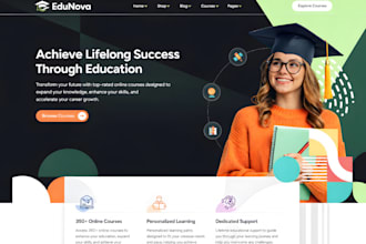 build lms educational website online course website education, elearning website