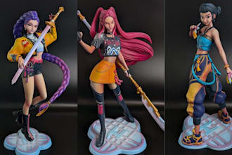 3d print and paint anime figure miniature resin stl model tabletop 3d printing